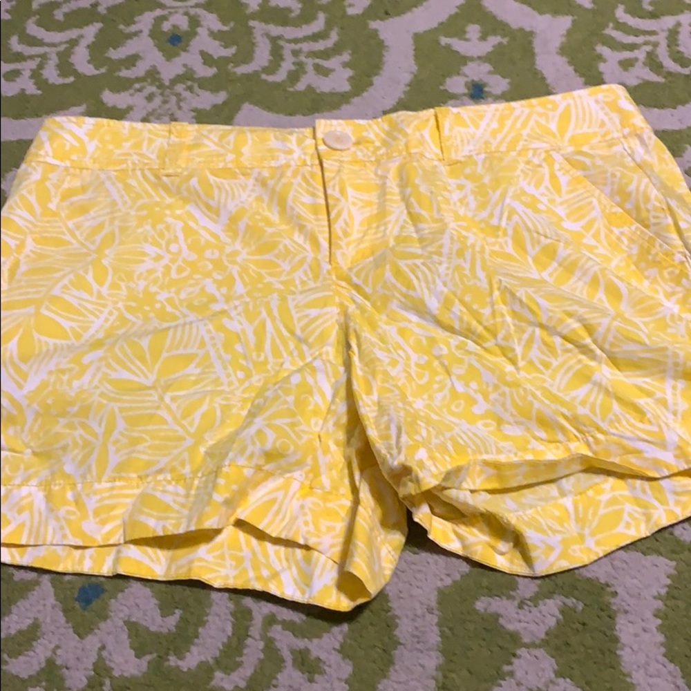 Lilly Pulitzer yellow cotton shorts